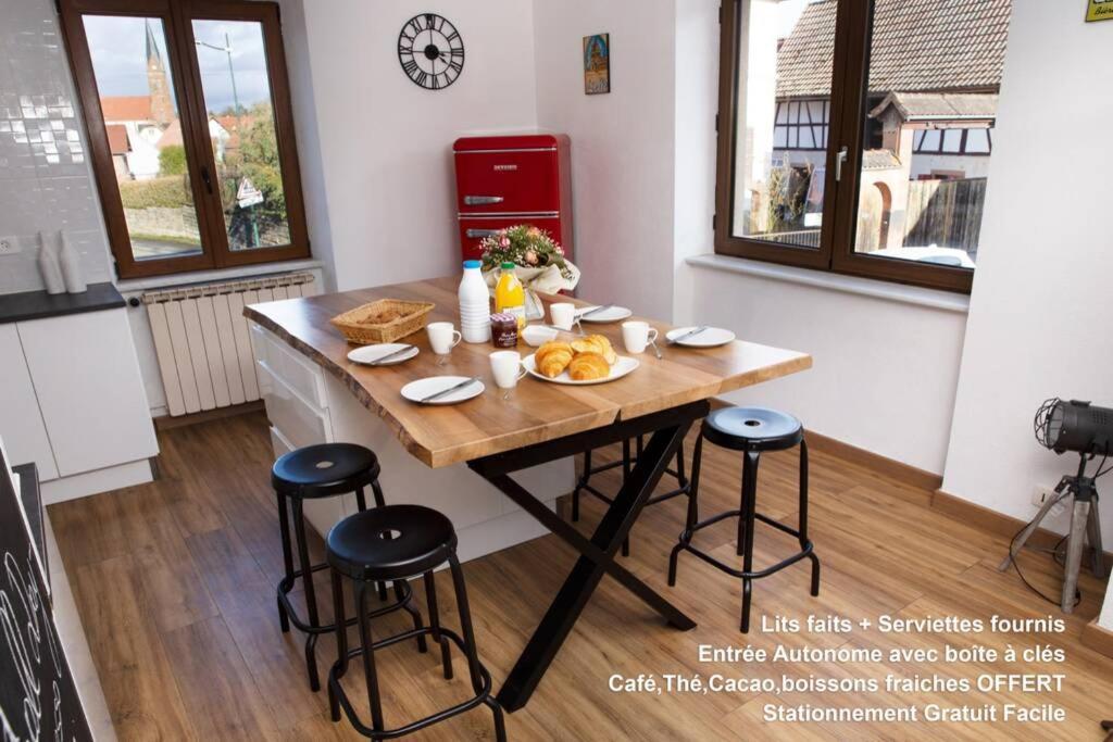 Charmant T3, 70M2, 2Ch,Tv 101 Cm, Wifi+Parking, Ettendorf Dış mekan fotoğraf